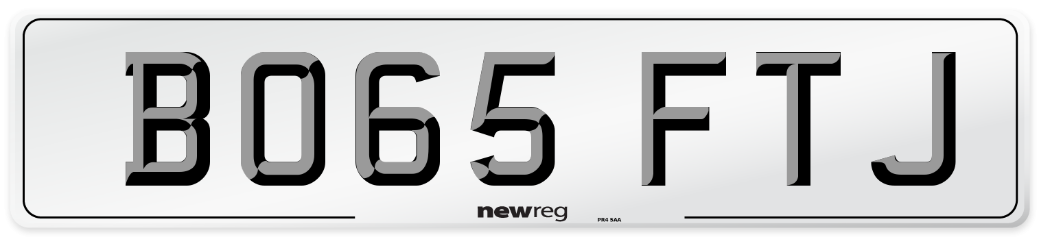 BO65 FTJ Number Plate from New Reg